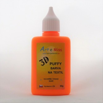 ARTEMISS Napěňovací 3D barva na textil (nafukovací teplem) 55g, neon fialová