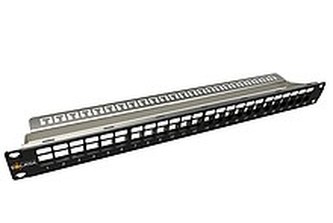 Solarix Modulárny neosadený patch panel 24 portov 1U SX24M-0-STP-BK-UNI-N
