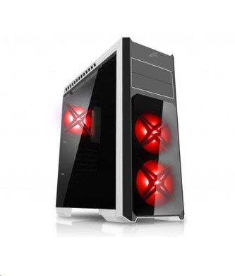 EVOLVEO Ray 4 CR, case ATX, 3 x 120 mm PWM ventilátor, průhledná bočnice, černá