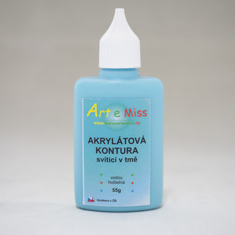 Akrylátová kontura svítící ve tmě 55g, neon oranžová světlá