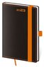 Diář 2023 Black Orange/týdenní, kapesní s poutkem na propisku