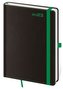 Diář 2023 Black Green/týdenní A5 s poutkem na propisku