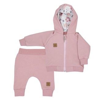Kojenecké tepláčky a mikinka s kapucí Koala Flowers - velikost 86 (12-18m)
