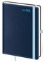 Diář 2023 Double Blue/denní A5 s poutkem na propisku