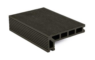 Terasové prkno G21 zakončovací, 2,5 x 14 x 400 cm, Eben mat. WPC