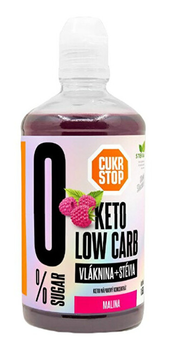 CukrStop Keto Low Carb nápojový koncentrát Malina 540 g