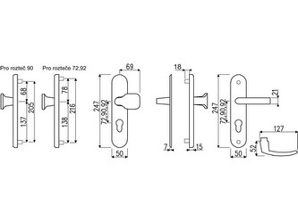 kování bezp. R.101/90mm F1 STŘ elox RICHTER