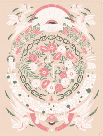 The Jesus Bible Artist Edition, ESV, Leathersoft, Peach Floral, Thumb Indexed