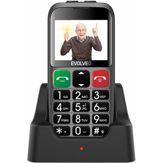 EVOLVEO EasyPhone EB s nabíjecím stojánkem stříbrný