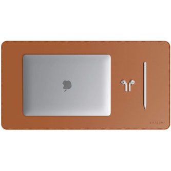 Satechi DeskMate podložka z eko kůže hnědá