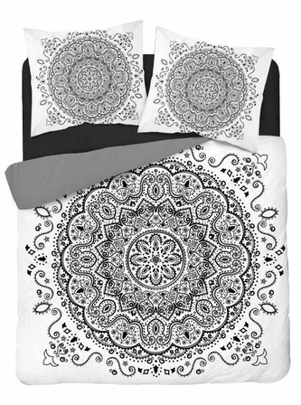 Povlečení OLALA 100% bavlna bílá/černá 1x 200x220 cm, 2x povlak 70x80 cm francouzské povlečení MyBestHome