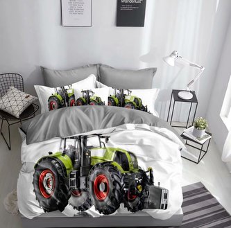 Povlečení TRAKTOR 3D 1x 140x200 cm, 2x povlak 70x80 cm MyBestHome