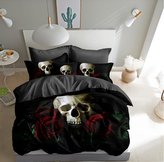 Povlečení SKULL 3D 1x 140x200 cm, 2x povlak 70x80 cm MyBestHome