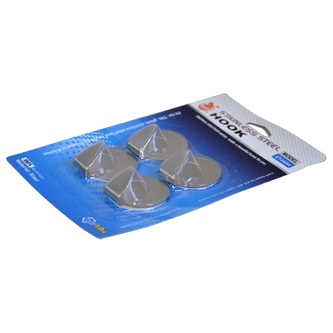 Háček samolepící nerez kulatý 4ks  HOOK