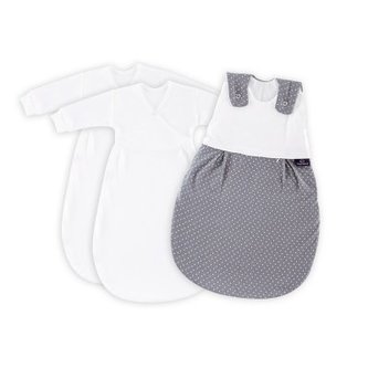 TRÄUMELAND Spací pytel Liebmich 3dílný set Pünktchen grau 80/86