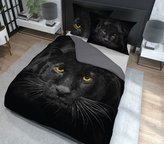Povlečení 3D ČERNÝ JAGUÁR francouzské povlečení, 1x 200x220 cm, 2x povlak 70x80 cm MyBestHome