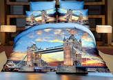 Povlečení 3D TOWER BRIDGE francouzské povlečení, 1x 200x220 cm, 2x povlak 70x80 cm + dárek MyBestHome
