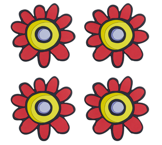 Podtácek sada 4 ks - astra červená - 10x10 cm - 4ks