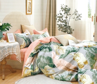 Povlečení KENYA 100% saténová bavlna 1x 200x220 cm, 2x povlak 70x80 cm francouzské povlečení MyBestHome