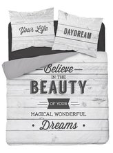 Povlečení MY HOME 29 100% bavlna šedá/bílá/černá1x 200x220 cm, 2x povlak 70x80 cm francouzské povlečení MyBestHome