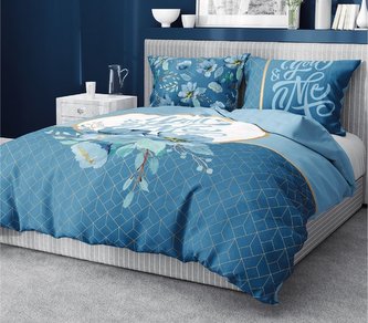 Povlečení YOU AND ME 100% saténová bavlna 1x 200x220 cm, 2x povlak 70x80 cm francouzské povlečení MyBestHome