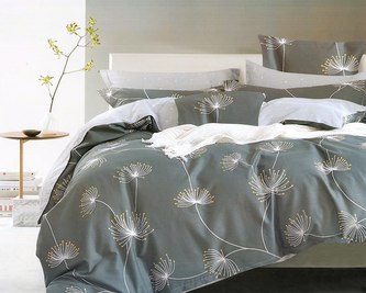 Povlečení GREY II. 100% saténová bavlna 1x 140x200 cm, 1x povlak 70x80 cm MyBestHome