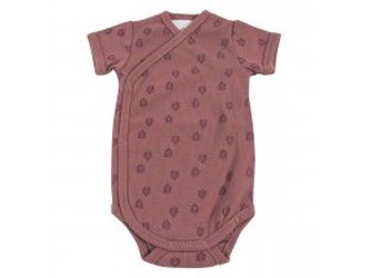 LODGER Romper Short Sleeves Print Rib Rosewood vel. 56