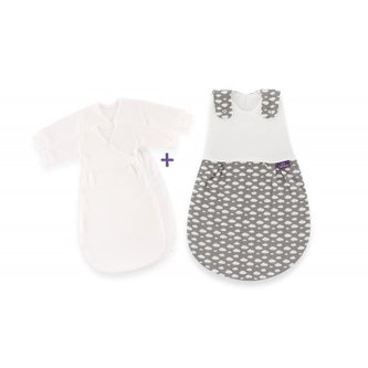 TRÄUMELAND Spací pytel 3dílný set Wolke grau 68/74