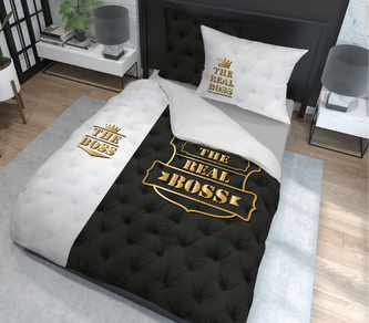 Povlečení REAL BOSS 100% bavlna 1x 200x220 cm, 2x povlak 70x80 cm francouzské povlečení MyBestHome