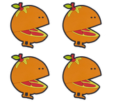 Podtácek sada 4 ks - pomeranč - 10x10 cm - 4ks