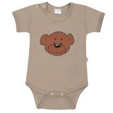 Kojenecké bavlněné body s krátkým rukávem New Baby BrumBrum latte - velikost 74 (6-9m)