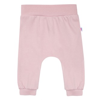 Kojenecké bavlněné tepláčky New Baby BrumBrum old pink - velikost 68 (4-6m)