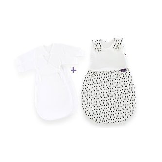 TRÄUMELAND Spací pytel Liebmich 3dílný set Tropfen schwarz 56/62