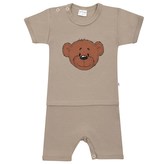 Kojenecký letní bavlněný overal New Baby BrumBrum latte - velikost 74 (6-9m)