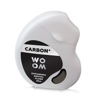 WOOM Dentální černá zubní nit CARBON+ (Expanding Dental Floss) 30 m unisex