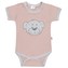 Kojenecké bavlněné body s krátkým rukávem New Baby BrumBrum old pink grey - velikost 86 (12-18m)
