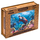 Unidragon dřevěné puzzle - Želva velikost S