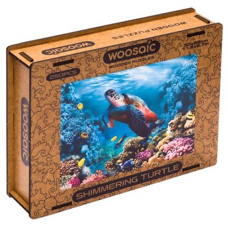 Unidragon dřevěné puzzle - Želva velikost S