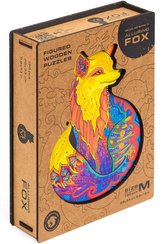 Unidragon dřevěné puzzle - Liška velikost M
