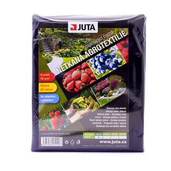 JUTA Balené netkané agrotextílie - 50g/m2 - černá 1,6 x 5m