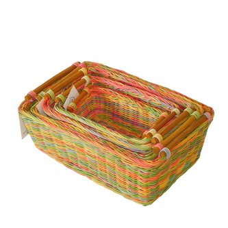 BIRIDA Set 5ks ratanových košíků - red LTTB1685N