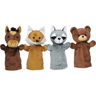 Maňásek na ruku – kůň, liška, jezevec nebo medvěd (1ks)