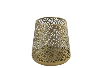 Kovový svícen Bibian gold 11,5x10,5 cm