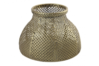 Kovový svícen Angeli gold 11,5x17 cm