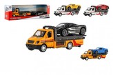 Auto odťahovka + auto kov/plast 11cm na spätné natiahnutie mix druhov v krabičke 24x7,5x6cm