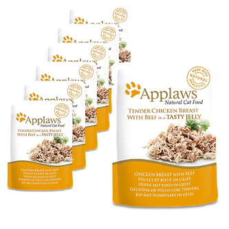 Applaws kapsička Cat Jelly Kuřecí prsa s hovězím 16x70g