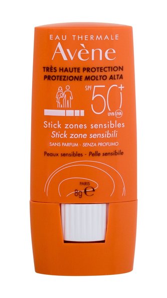 Avene Stick Zones Sensibles Opalovací přípravek na tělo SPF 50+ 8 g unisex