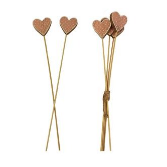 Zápich srdce 6 ks D1919