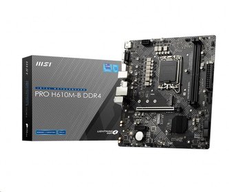 MSI MB Sc LGA1700 PRO H610M-B DDR4, Intel H610, 2xDDR4, 1xHDMI, 1xVGA, mATX