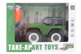 Skrutkovací jeep v krabici